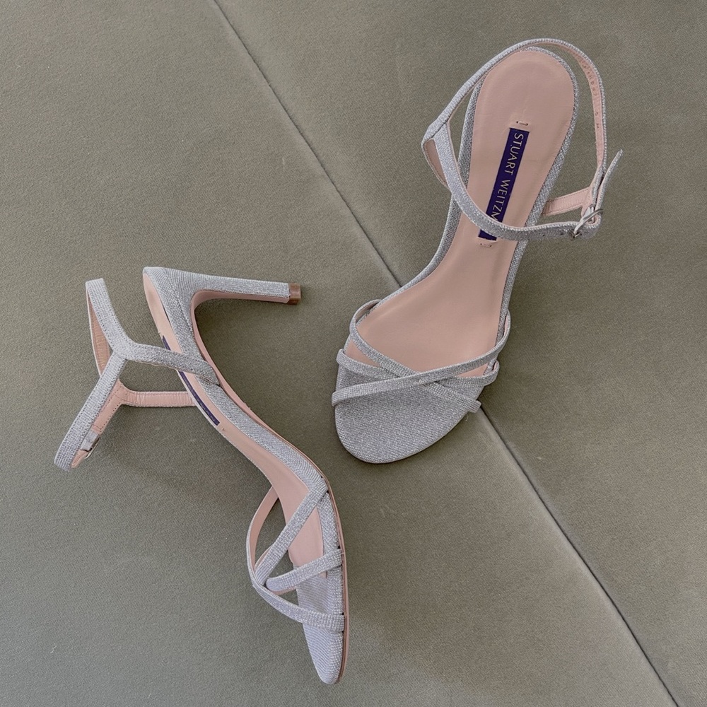stuart weitzman starla glitter sandals